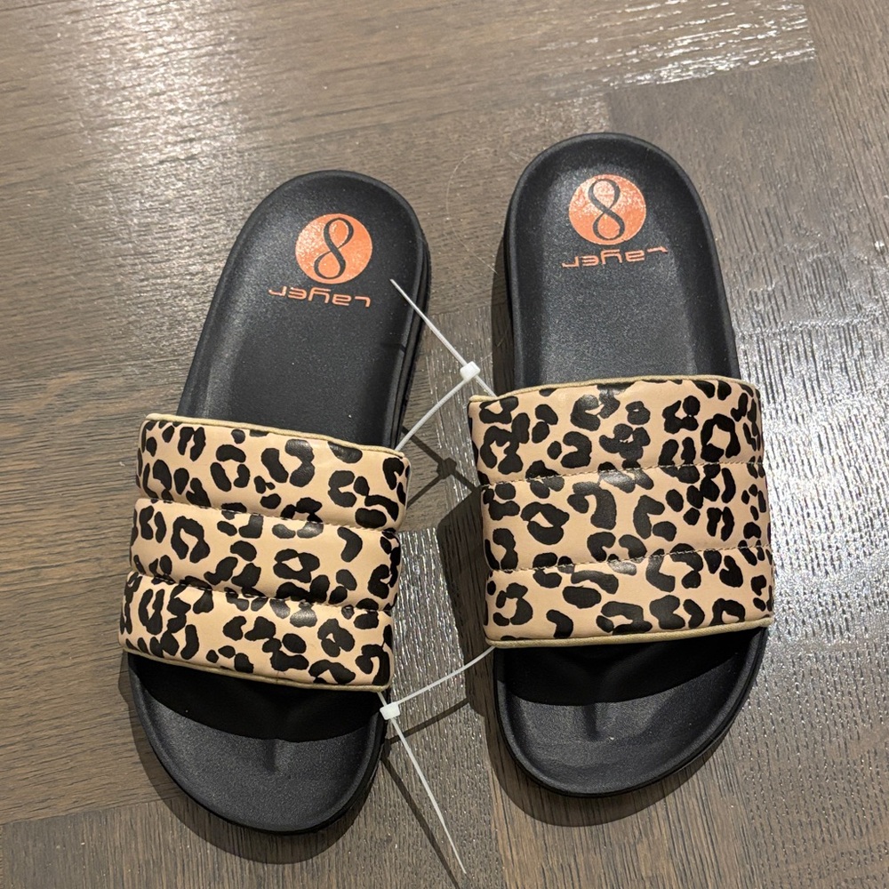 Leopard print sandals